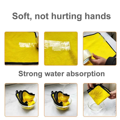 1/2/6pcs Microfiber Cleaning Towel Thicken Soft Drying Cloth Car Body Washing Towels Double Layer Clean Rags Car Accessories    Home Decor Supply | Online Retail | ShoreShopper.com