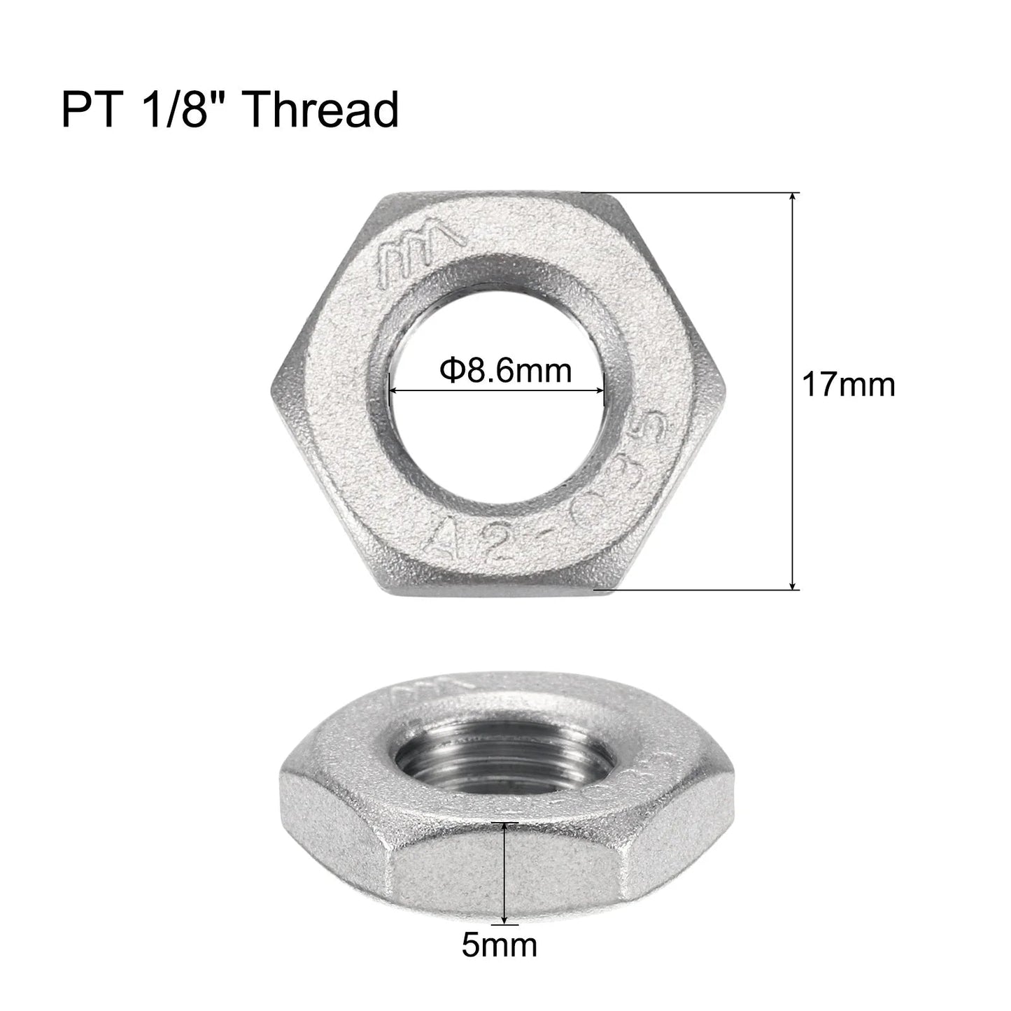 2/5Pcs Cast Pipe Fitting Hex Locknut, 304 Stainless Steel Hex Lock Nut Female Thread for Water Broom and Undercarriage Cleaner    Home Decor Supply | Online Retail | ShoreShopper.com