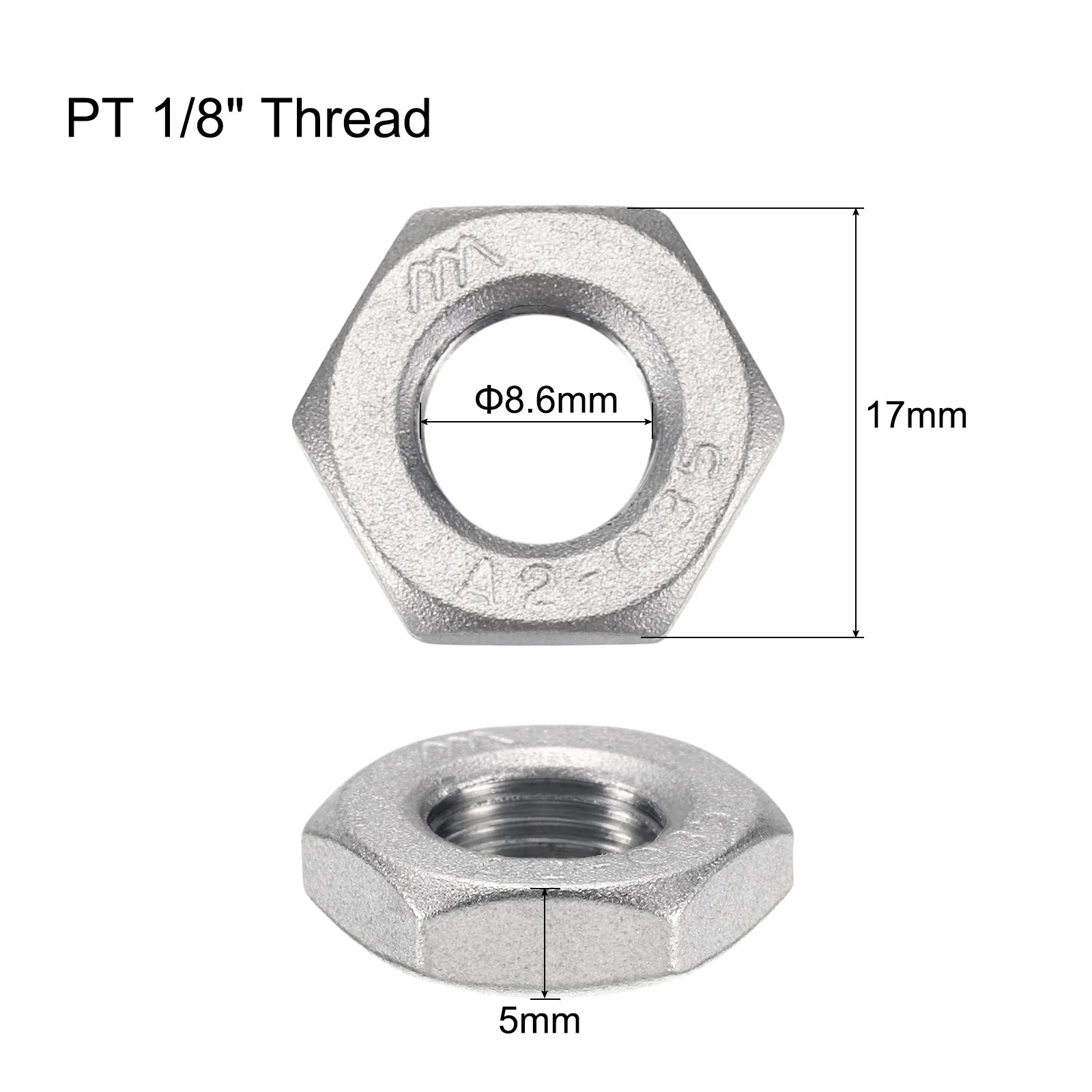 2/5Pcs Cast Pipe Fitting Hex Locknut, 304 Stainless Steel Hex Lock Nut Female Thread for Water Broom and Undercarriage Cleaner    Home Decor Supply | Online Retail | ShoreShopper.com