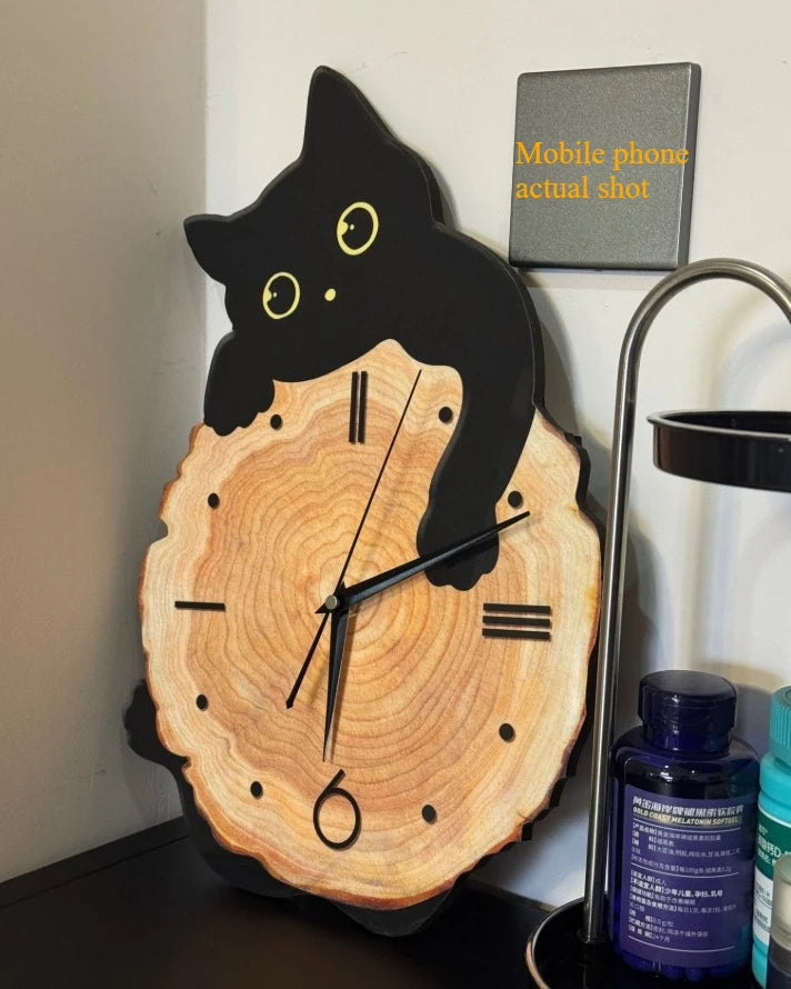 Cartoon Cat Wall Clock Creative Cat Tail Swing Wall Clock Quartz Mute Wall Clock Home Decoration Living Room Bedroom Decoration    Home Decor Supply | Online Retail | ShoreShopper.com