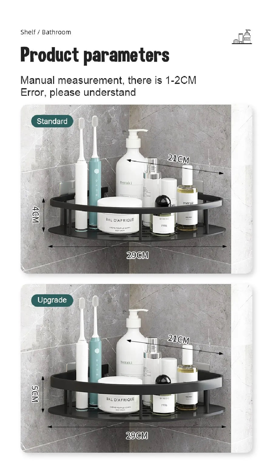 Bathroom Shelves Wall Mounted Non perforated Bathroom Shelf Shower  Storage Shelf  Kitchen Organizer  Bathroom Corner Shelf    Home Decor Supply | Online Retail | ShoreShopper.com