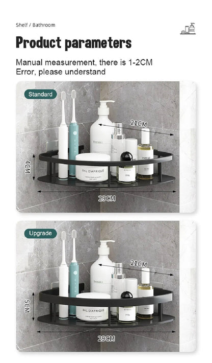 Bathroom Shelves Wall Mounted Non perforated Bathroom Shelf Shower  Storage Shelf  Kitchen Organizer  Bathroom Corner Shelf    Home Decor Supply | Online Retail | ShoreShopper.com