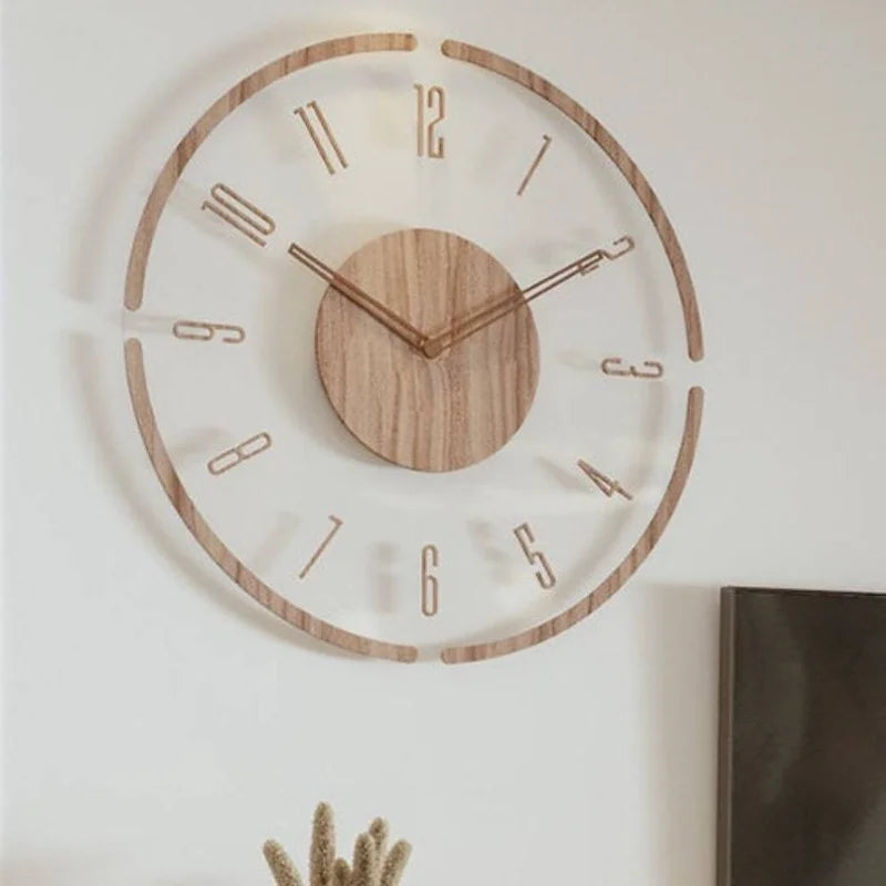 Hot Wall Clock Living Room Decoration Solid Wood Creative Silent Nordic Simple Quartz Clock Luxury Wall Watch Decor Fashion    Home Decor Supply | Online Retail | ShoreShopper.com