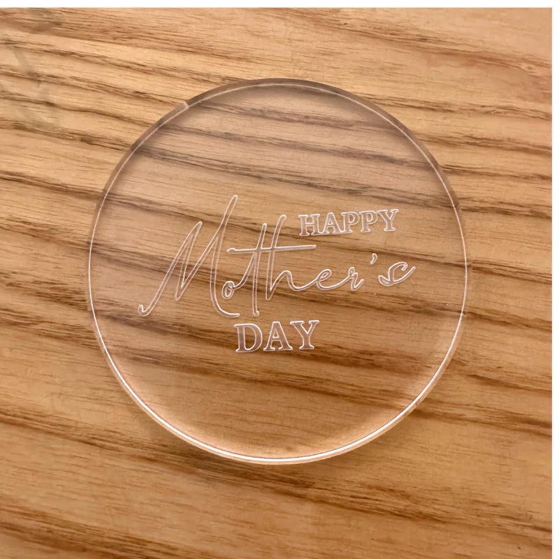 Happy Mother's Day / Father's Day Acrylic Cookie Embosser Stamp - Fondant Cake Decorating Tool for Baking DIY Gifts    Your Coastal Marketplace | Shoreshopper.com