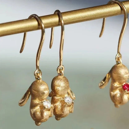 Cute and Exquisite Rabbit Jewelry Sets New in Fun Matte Ancient Gold Craft Earrings for Women Ring Necklace Gifts to Girlfriend    Home Decor Supply | Online Retail | ShoreShopper.com