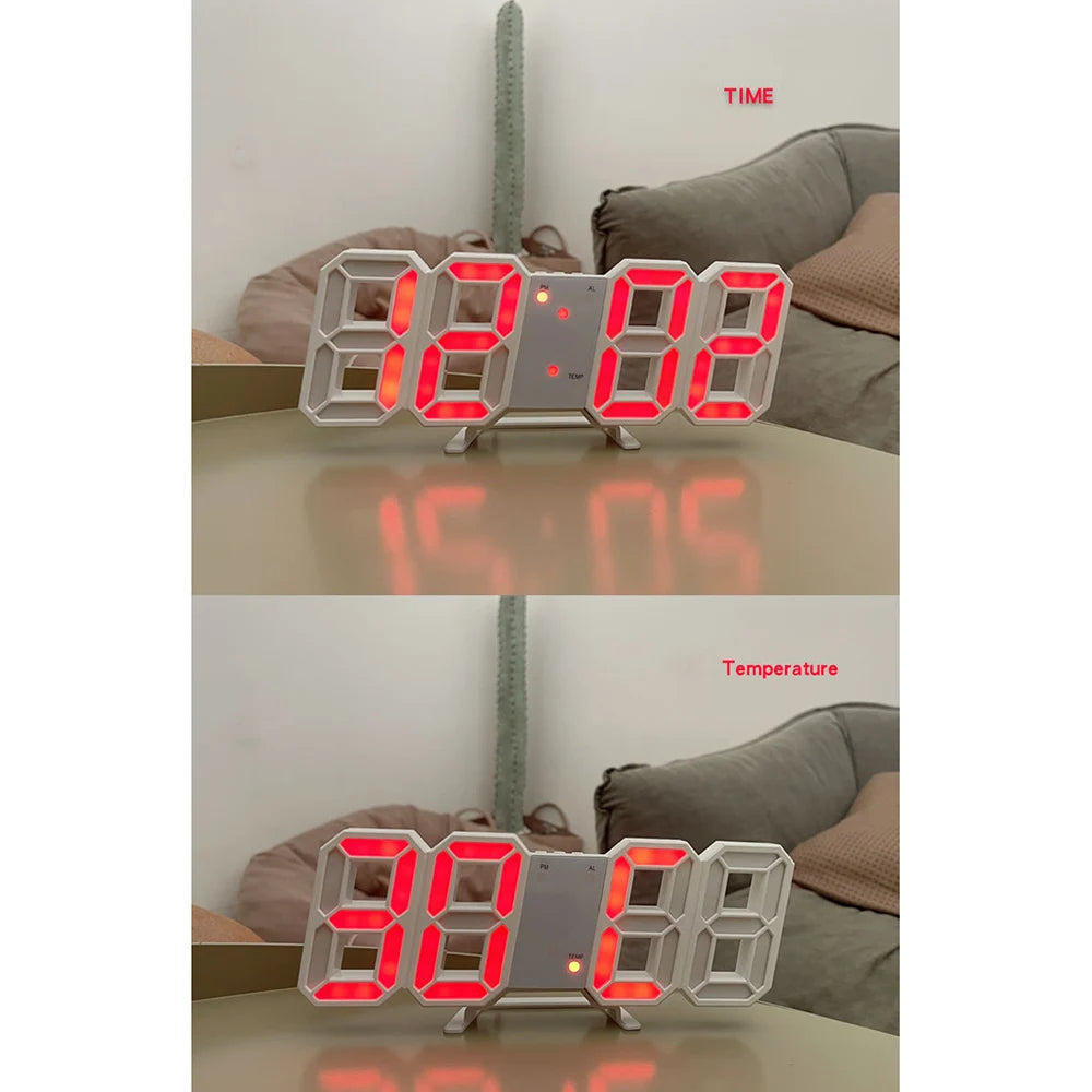 3D LED Digital Clock 12/24H Time Display Colorful Clock for Office/Living Room/Meeting Room/Kitchen    Home Decor Supply | Online Retail | ShoreShopper.com