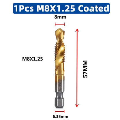 LiYu Shank Titanium Plated HSS Screw Thread Metric Tap Drill Bits Screw Machine Compound Tap M3 M4 M5 M6 M8 M10 Hand Tools    Home Decor Supply | Online Retail | ShoreShopper.com