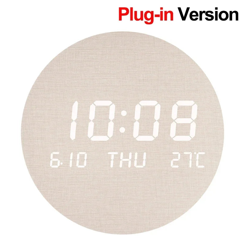 LED Digital Wall Clock Temperature Date Time Multi-function Display Living Room Home Bedroom Silent Clock Fashion Wall Clock    Home Decor Supply | Online Retail | ShoreShopper.com