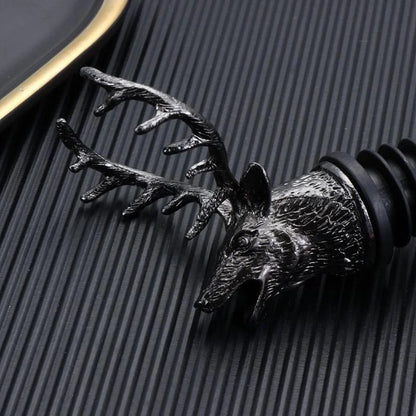 Zinc Alloy Steel Deer Stag Head Wine Pourer Unique Rhinoceros Lion Wine Bottle Stoppers Wine Aerators Bar Tools - ShoreCo.Shop