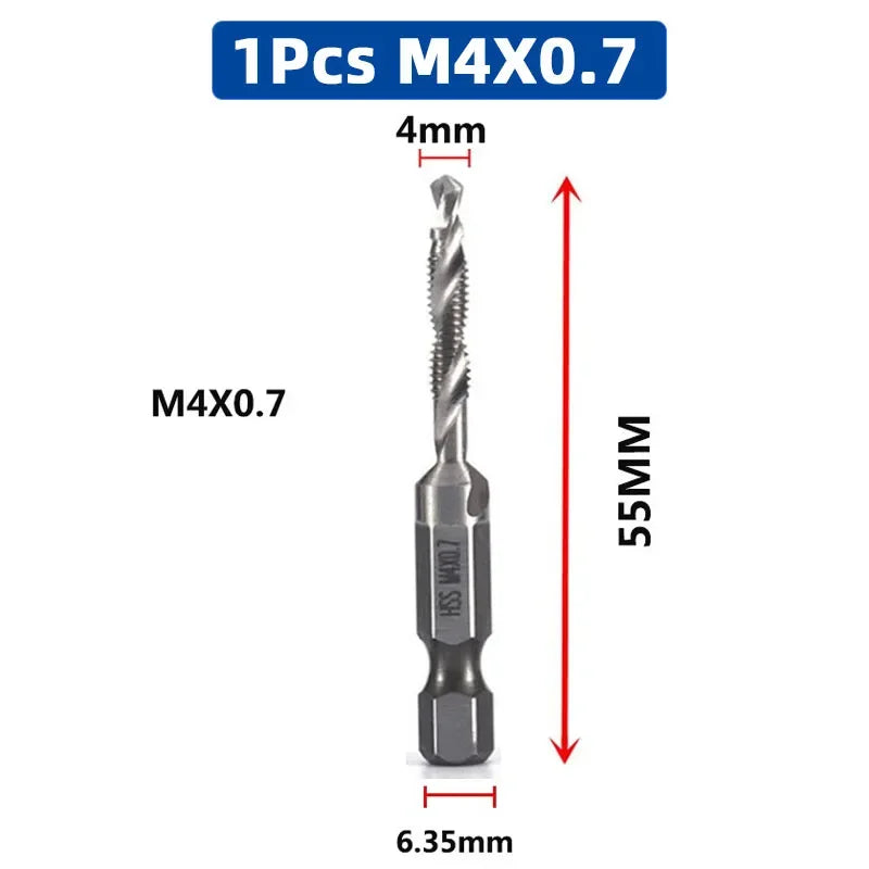 LiYu Shank Titanium Plated HSS Screw Thread Metric Tap Drill Bits Screw Machine Compound Tap M3 M4 M5 M6 M8 M10 Hand Tools    Home Decor Supply | Online Retail | ShoreShopper.com