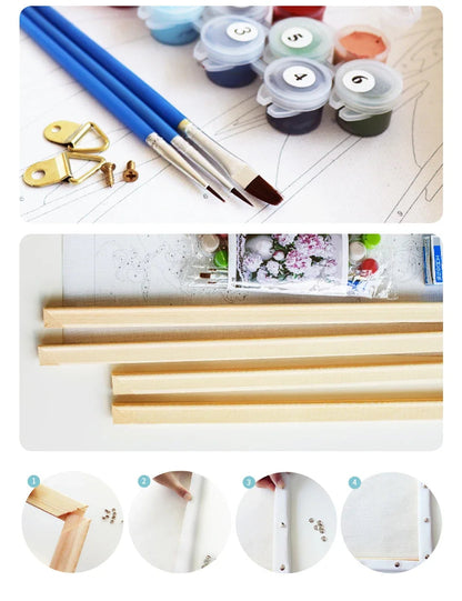 DIY Paint by Numbers Kit for Adults - Natural Scenery & Botanical Canvas Art    Home Decor Supply | Online Retail | ShoreShopper.com