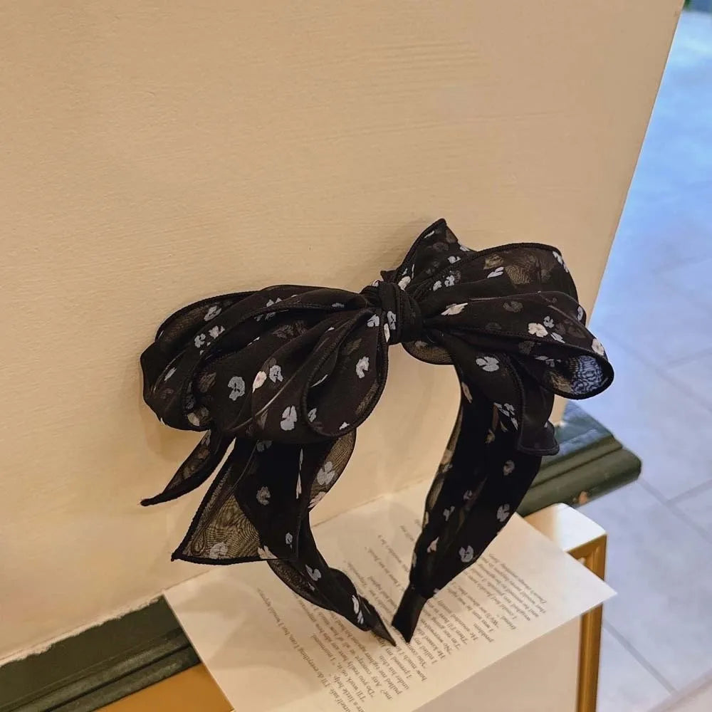 Headwear Three-layer Bow Headband ABS Creative Bownot Wide Hair Hoop Rose Contrasting Colors Floral Printed Hairband Wash Face    Your Coastal Marketplace | Shoreshopper.com