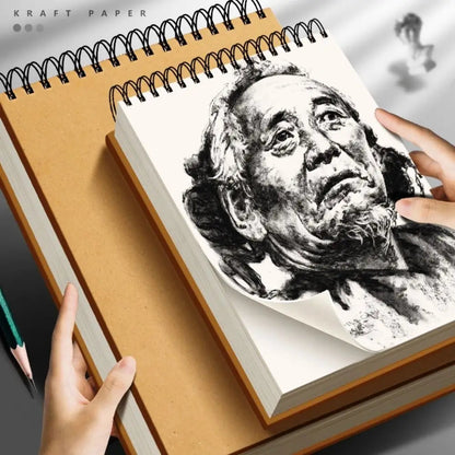 High Quality Kraft Paper Art Sketchbook A4/8K/16K/32K/A3 Flip-up Drawing Notepad 30Sheets/60Pages Spiral Notebook Art Supplies    Home Decor Supply | Online Retail | ShoreShopper.com