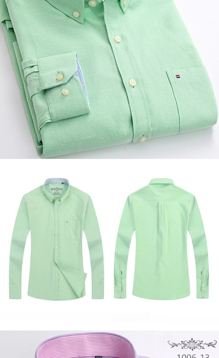 New in shirt long-sleeve shirts for men slim fit formal plian shirt single pocket office clothes soft plaid cotton designer tops    Home Decor Supply | Online Retail | ShoreShopper.com
