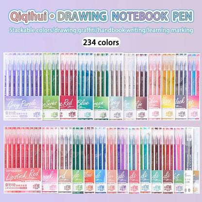 Languo 27-207 Colors Of One Set Drawing Handbook Pens Student DIY Graffiti Multi-Color Gel Pen Writing Marker Stationery    Home Decor Supply | Online Retail | ShoreShopper.com