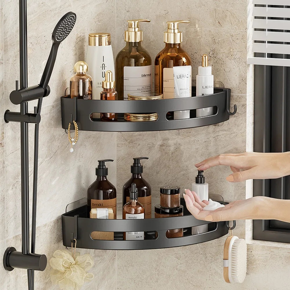 3/2/1 PCS Strong Adhesive No Drill Shower Shelf Storage Upgraded Waterproof Bathroom Organizer Shampoo & Towel Holder Wall Mount    Home Decor Supply | Online Retail | ShoreShopper.com