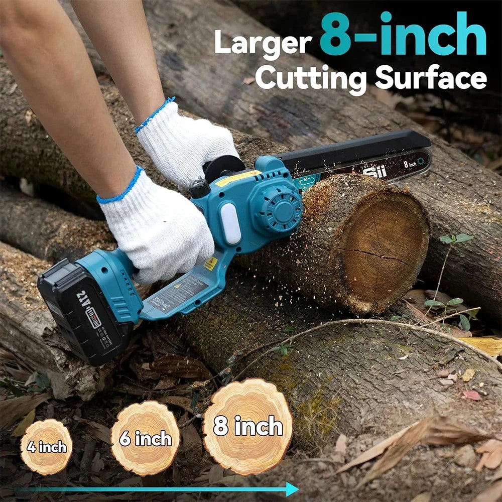 Seesii 2 in 1 Cordless 6" 8'' Pole Saw Mini Chainsaw Power Electric Polesaw Chain Saw with Extension Pole for Tree Trimming    Home Decor Supply | Online Retail | ShoreShopper.com