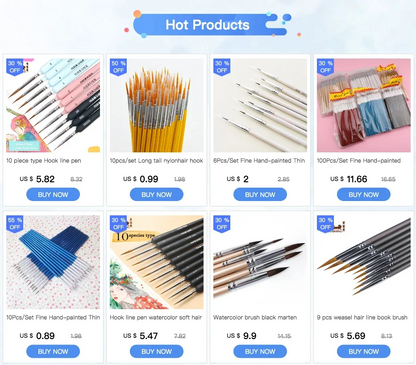 Art supplies stone irrigation hair gouache 6 pcs Artist oil painting brush sets of brush sets watercolor art supplies    Home Decor Supply | Online Retail | ShoreShopper.com