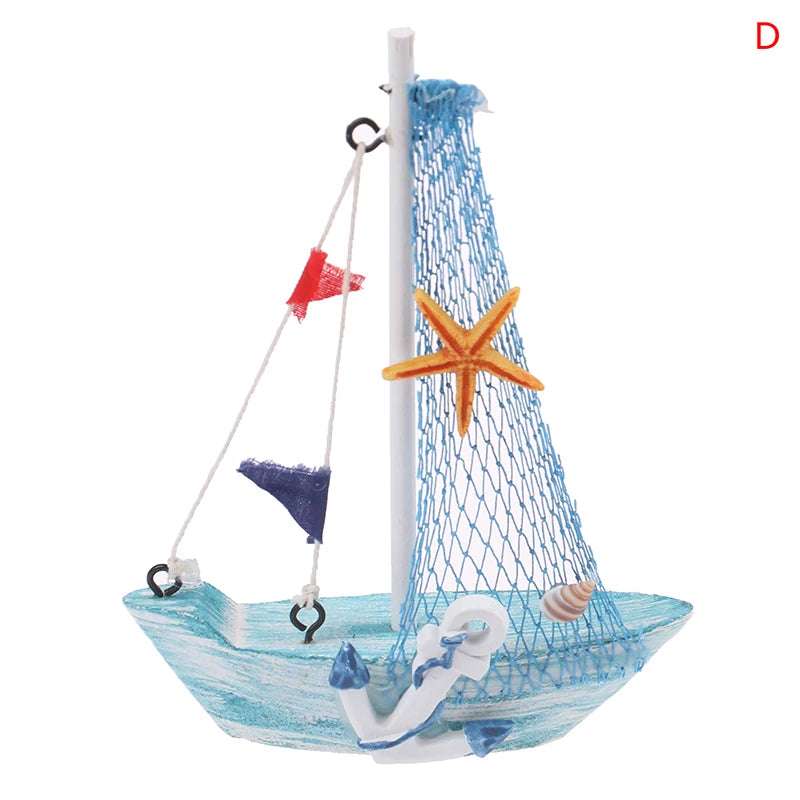 1pcs 15cm Wood Mini Sailboat Model Mediterranean Style Home Decor Marine Nautical Sailing Boat Ship Gift Craft Desktop Ornaments    Your Coastal Marketplace | Shoreshopper.com