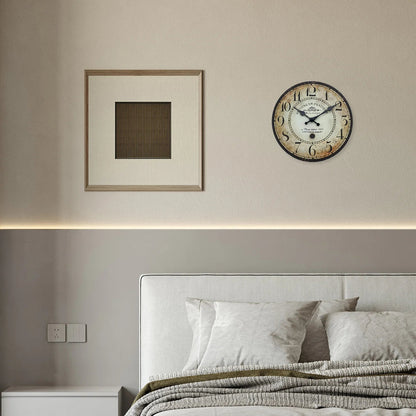 Retro“ Antoine De Praiteon a Paris Dehuis1801” Pattern Wooden Wall Clock Living Room Bedroom Kitchen Home Decoration Wall Clock Silent Quartz Clock Holiday Gift 10 Inches 12 Inches 14 Inches 16inch (Without Battery)    Home Decor Supply | Online Retail | ShoreShopper.com