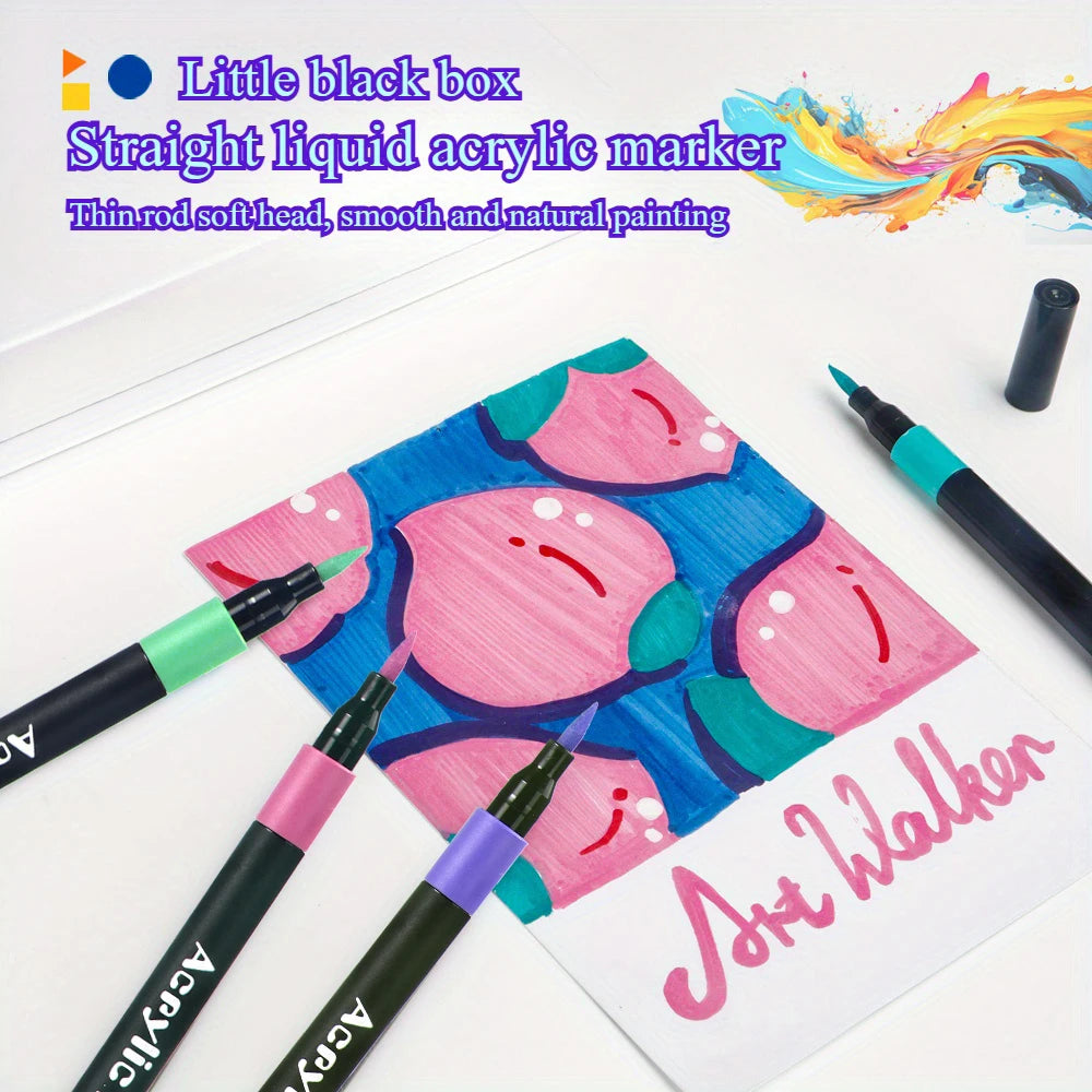 12/24/36/48 Colors Art Acrylic Markers Waterproof For Painting Wood Stone DIY Student Gift Art Stationery School Supplies    Home Decor Supply | Online Retail | ShoreShopper.com