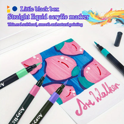 12/24/36/48 Colors Art Acrylic Markers Waterproof For Painting Wood Stone DIY Student Gift Art Stationery School Supplies    Home Decor Supply | Online Retail | ShoreShopper.com