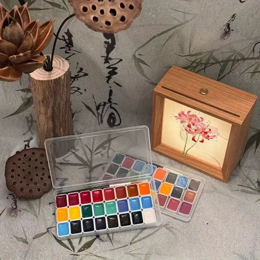 The 24-color traditional Chinese painting pigments for Nail art or beginners in ink wash painting and landscape painting    Home Decor Supply | Online Retail | ShoreShopper.com