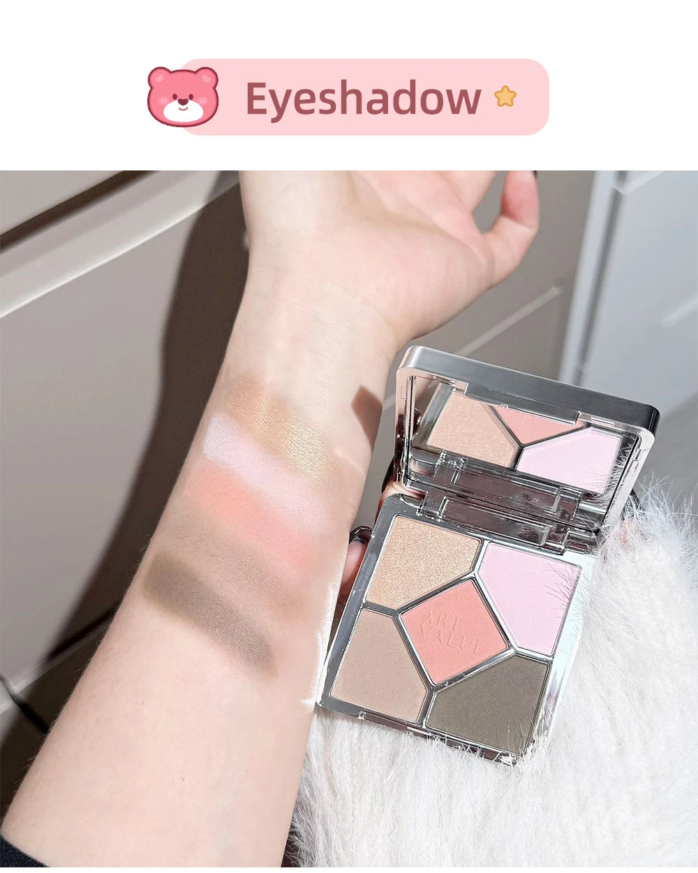 ART VALUE 7PC Makeup Sets Include 3 Colors Matte Lip Mud,1 Pressed Powder,1 Blush,1 Eyes Palette,1 Necklace Beauty Makeup Sets - ShoreCo.Shop