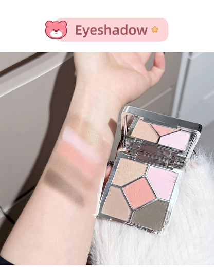 ART VALUE 7PC Makeup Sets Include 3 Colors Matte Lip Mud,1 Pressed Powder,1 Blush,1 Eyes Palette,1 Necklace Beauty Makeup Sets - ShoreCo.Shop