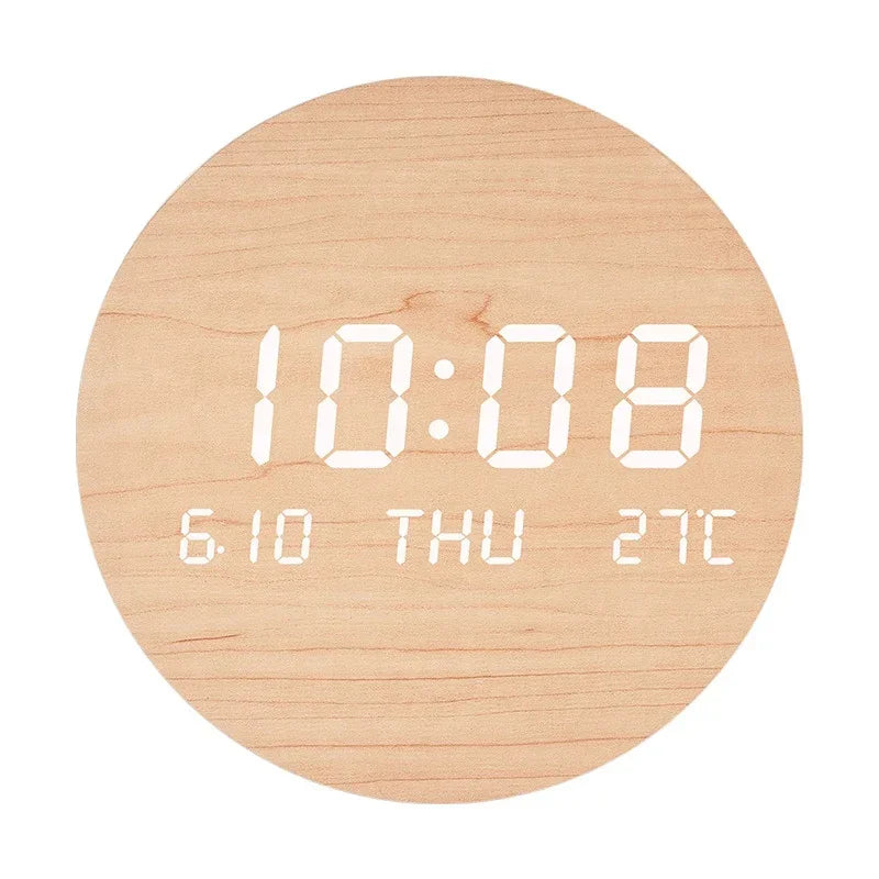 LED Digital Wall Clock Temperature Date Time Multi-function Display Living Room Home Bedroom Silent Clock Fashion Wall Clock    Home Decor Supply | Online Retail | ShoreShopper.com