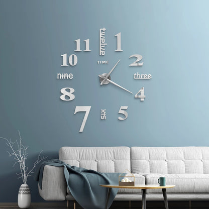 2D/3D Large Roman Numeral Acrylic Mirror Wall Clock Sticker Fashion DIY Quartz Clocks Watch Home Decoration Living Room Stickers    Home Decor Supply | Online Retail | ShoreShopper.com