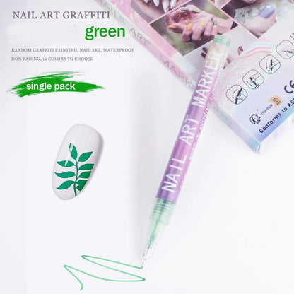 Nail Art Graffiti Pen Nail Acrylic Paint Pen Waterproof Painting Lines Pencil DIY Drawing Abstract Design Nail Accessories    Home Decor Supply | Online Retail | ShoreShopper.com