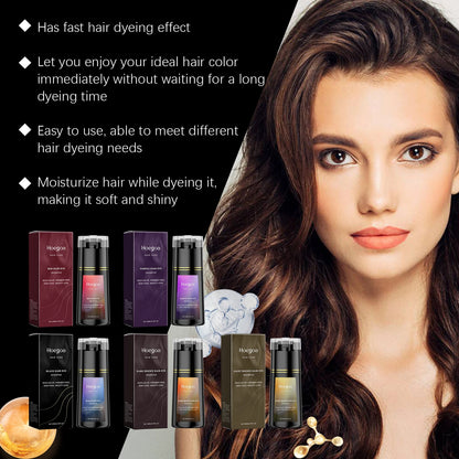 Hair Dye Shampoo for Gray White Hair Coverage 3 in 1 Light Brown DIY Herbal Ingredients Natural Hair Color Shampoo for Women Men - ShoreCo.Shop