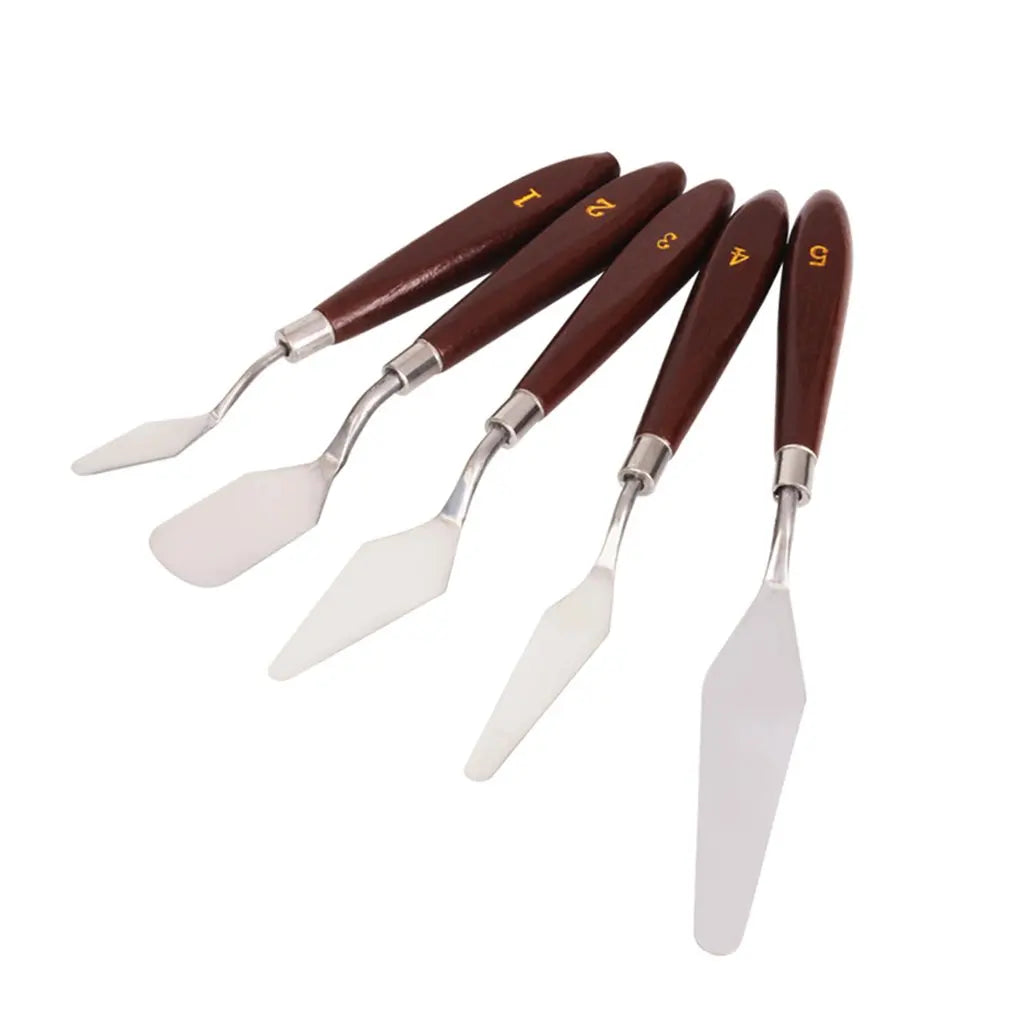 Hot 5PCS Stainless Steel Scraper Spatula Art Supplies for Artist Canva Oil Paint Color Mixing Palette Knife Painting Wholesale    Home Decor Supply | Online Retail | ShoreShopper.com