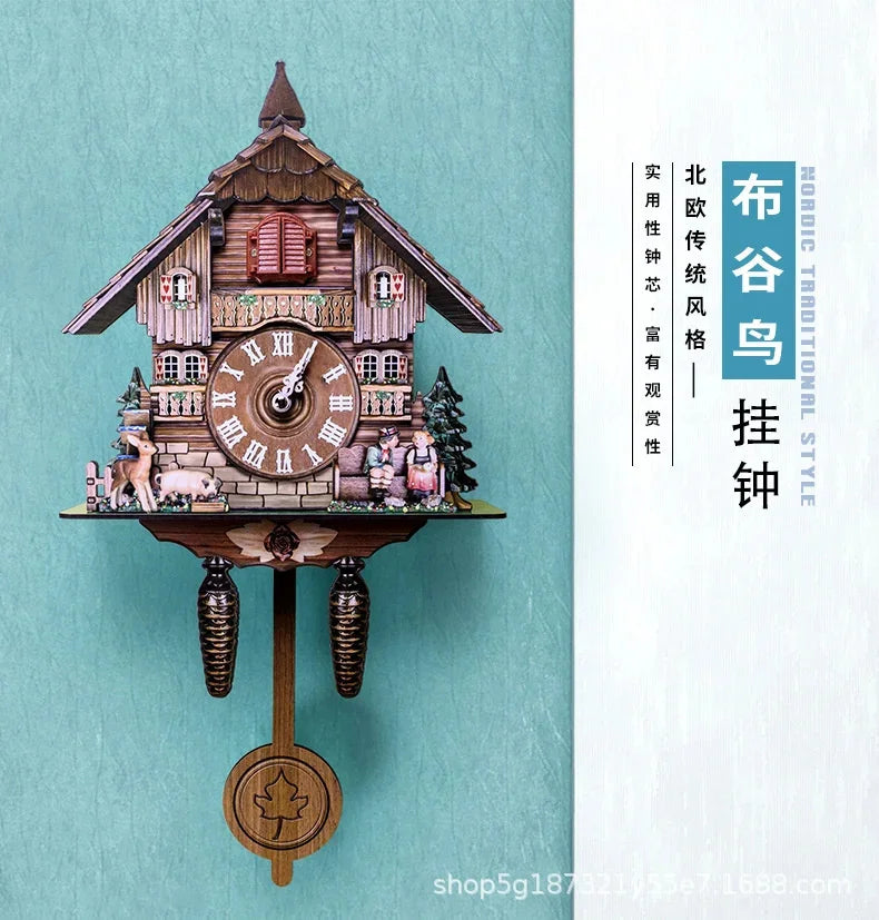Wooden Hanging Wall Clock Bird Alarm Clock Cuckoo Clocks For Home Decoration Quartz Watch Decorative Home Decor    Home Decor Supply | Online Retail | ShoreShopper.com