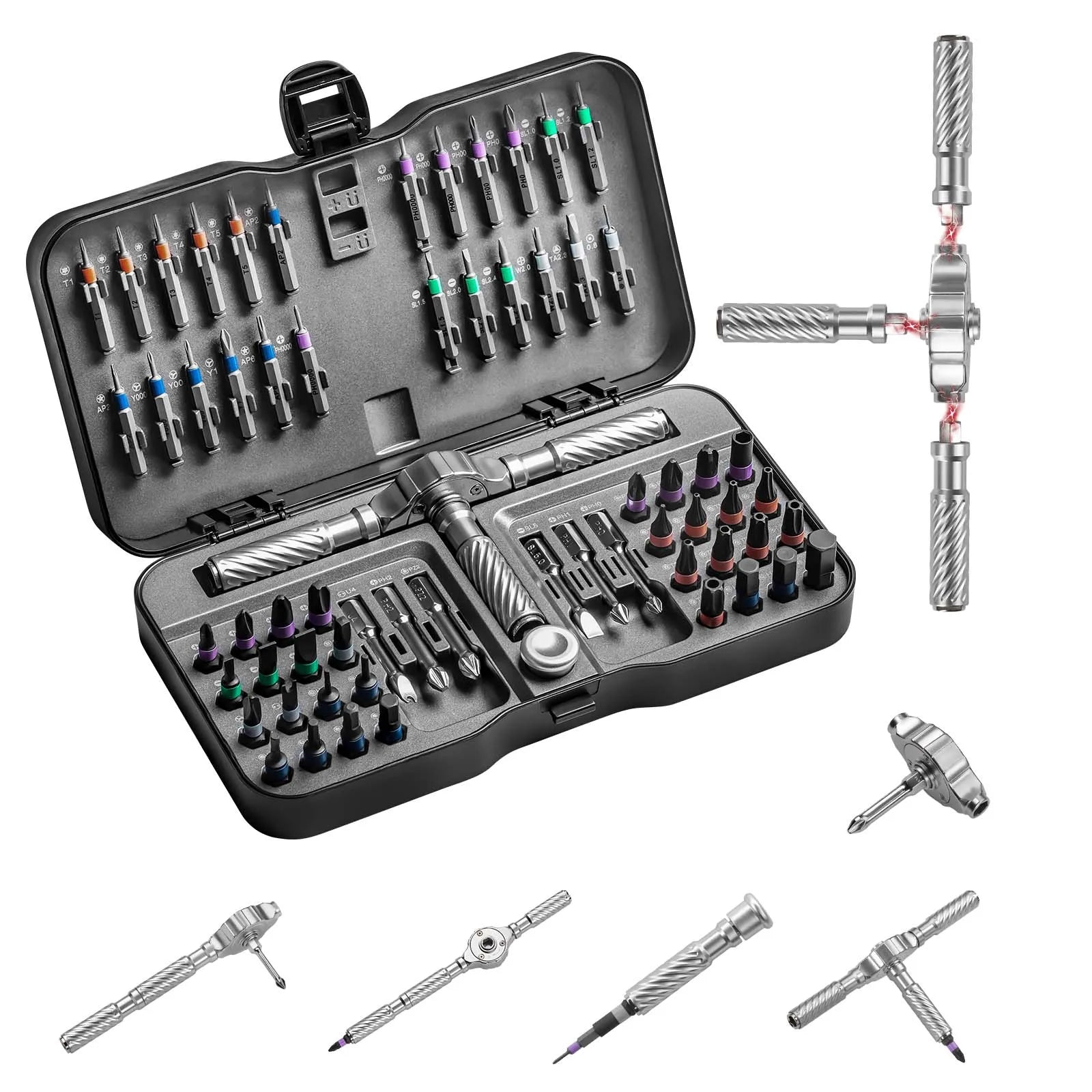 VMAN 66in1 Multifunction Ratchet Screwdriver Set Multi Magnetic Bits Mini Repair Tool Kit Household Tool For PC & Desk Etc.    Home Decor Supply | Online Retail | ShoreShopper.com