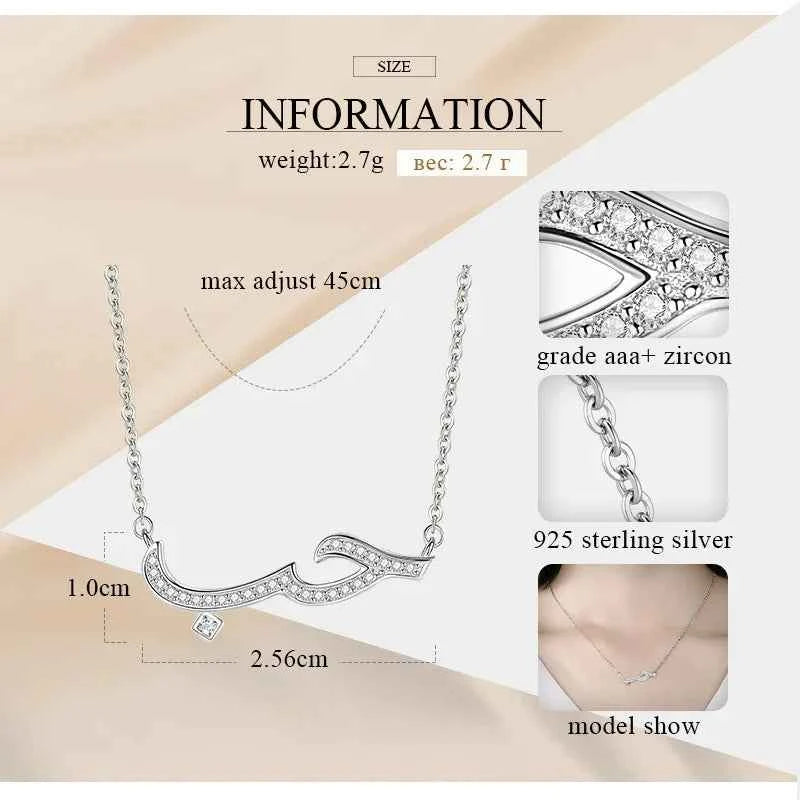KALETINE Charm Arabic Best Friends Honey Love Couple  925 Sterling Silver Pendant Necklace BFF Good Friendship Indian Jewelry