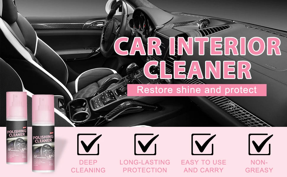 Car Interior Cleaner, Vehicle Interior Polish, 100ml Car Interior Cleaner, Interior Detailer Spray, Total Car Interior Cleaner    Home Decor Supply | Online Retail | ShoreShopper.com