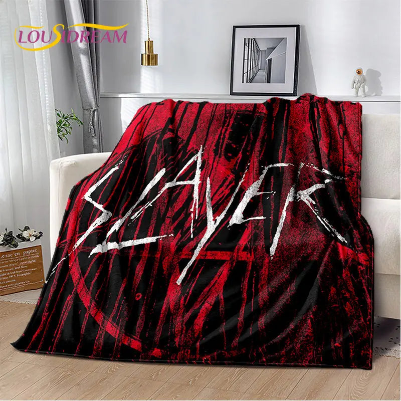 Slayer Heavy Metal Band Soft Plush Blanket,Flannel Blanket Throw Blanket for Living Room Bedroom Bed Sofa Picnic Cover Warm Kids    Your Coastal Marketplace | Shoreshopper.com