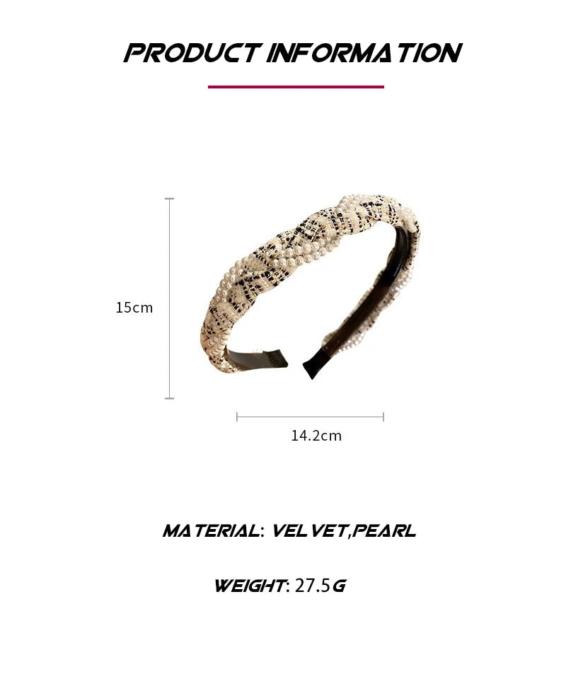 Pearl Wrapped Headwear for Women Texture Retro Headbands Temperament Fashion Luxury Designer Hair Accessories 2023 New In    Your Coastal Marketplace | Shoreshopper.com