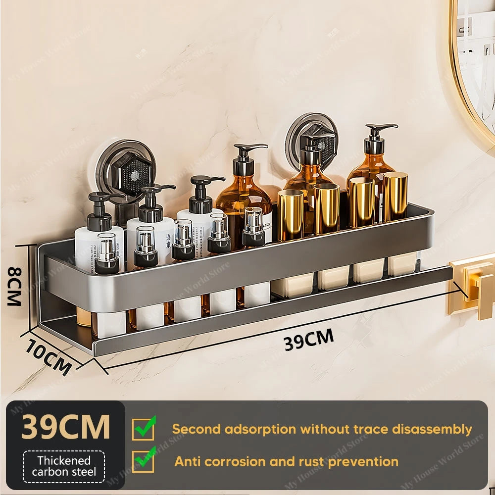 Shower Suction Cup Shelf Storage Shelf Home Organizer Shelf Holder Bathroom Organizer Suction Cup Wall Mounted Storage Rack    Home Decor Supply | Online Retail | ShoreShopper.com
