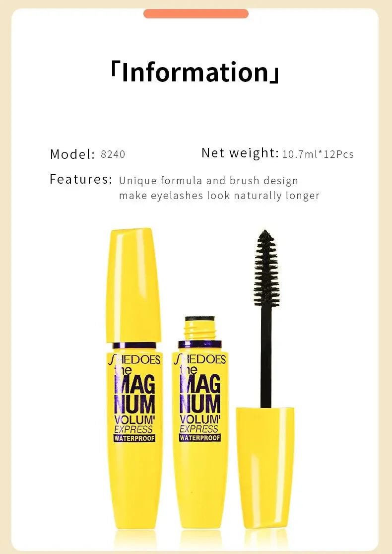 3D Mascara Eyelash Black Professional Eyelash Brush Long Lasting Natural Waterproof Curl Thick Lengthen Eye Makeup Cosmetics - ShoreCo.Shop