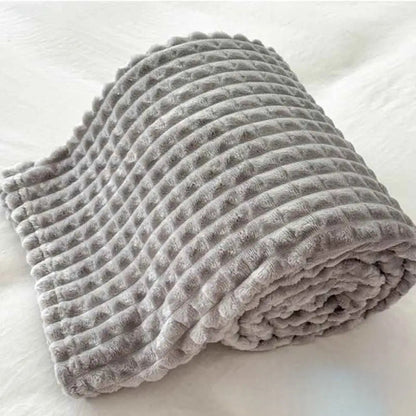 Durable Solid Color Flannel Blanket Thickened Comfortable Sofa Plush Blanket Soft Warm Office Nap Blanket Unisex    Your Coastal Marketplace | Shoreshopper.com