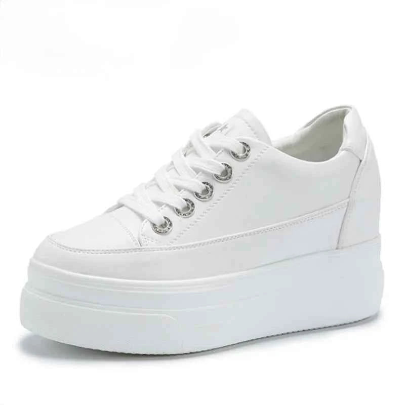 LunaStratus Breathable Platform Sneakers - 8cm Height-Increasing Casual Walking Shoes for Women