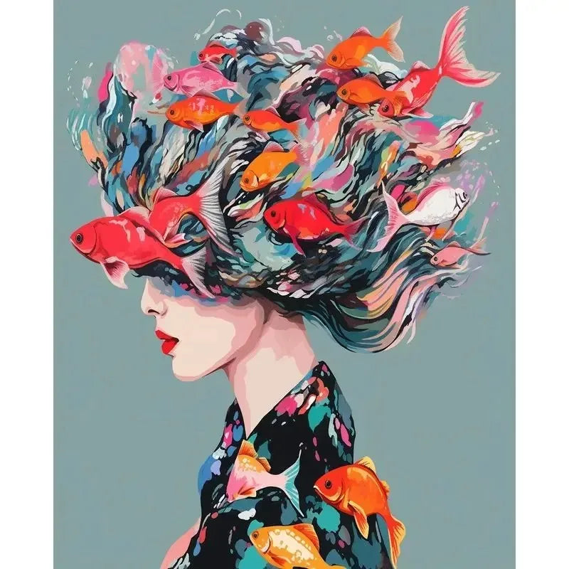 Paint By Number Woman Drawing on Canvas HandPainted Art Gift DIY Pictures By Number Flower Girl Kits Home Decoration    Home Decor Supply | Online Retail | ShoreShopper.com