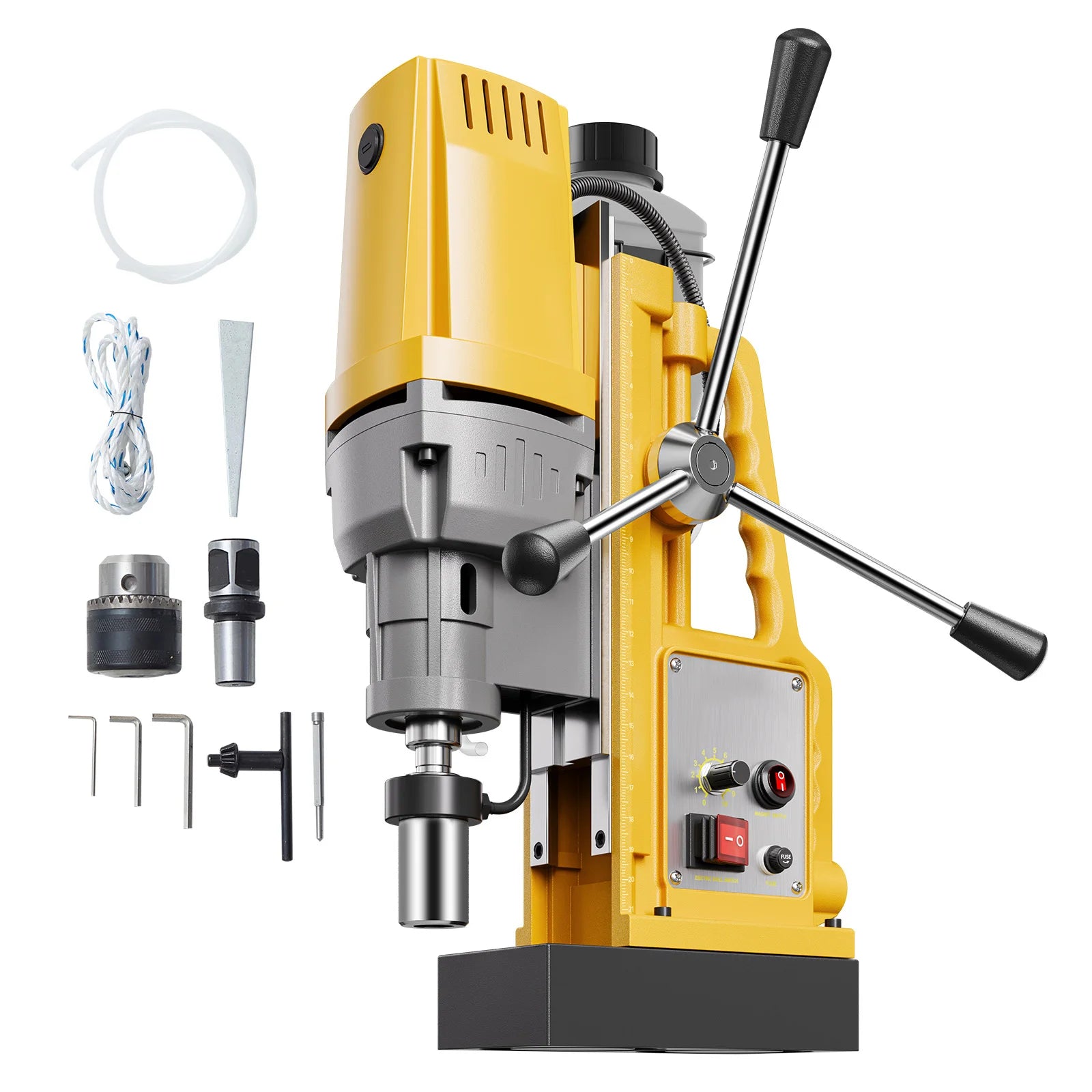 SucceBuy Magnetic Drill Boring Diameter Portable Electric Mag Drill Press Drilling Machine Metal Surface Industrial Improvement - ShoreCo.Shop