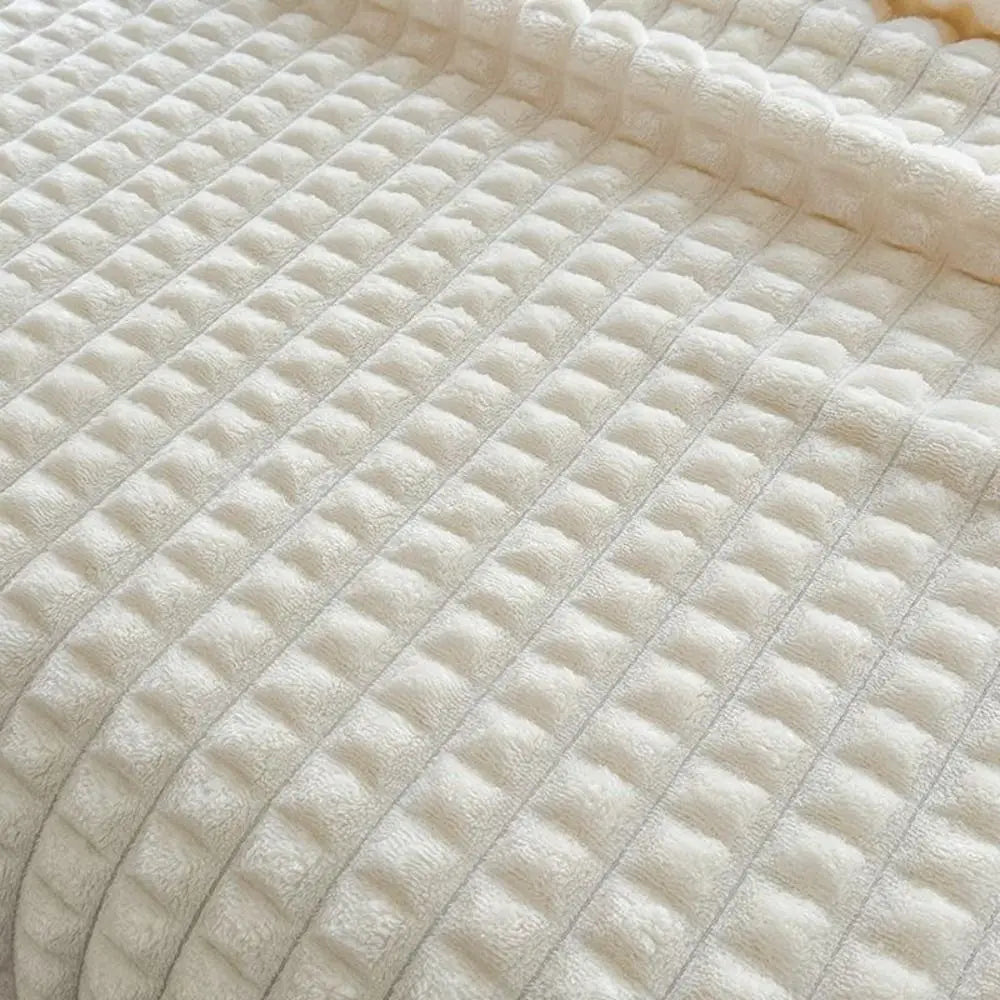 Durable Solid Color Flannel Blanket Thickened Comfortable Sofa Plush Blanket Soft Warm Office Nap Blanket Unisex    Your Coastal Marketplace | Shoreshopper.com