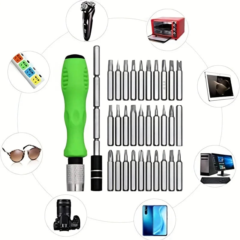 Screwdriver Set 33 in 1 Phillips Torx Hexagonal Precision Screw Driver Bit Manual Repair Tool for iPhone PC Camera Watch Glasses    Home Decor Supply | Online Retail | ShoreShopper.com