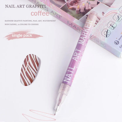 Nail Art Graffiti Pen Nail Acrylic Paint Pen Waterproof Painting Lines Pencil DIY Drawing Abstract Design Nail Accessories    Home Decor Supply | Online Retail | ShoreShopper.com