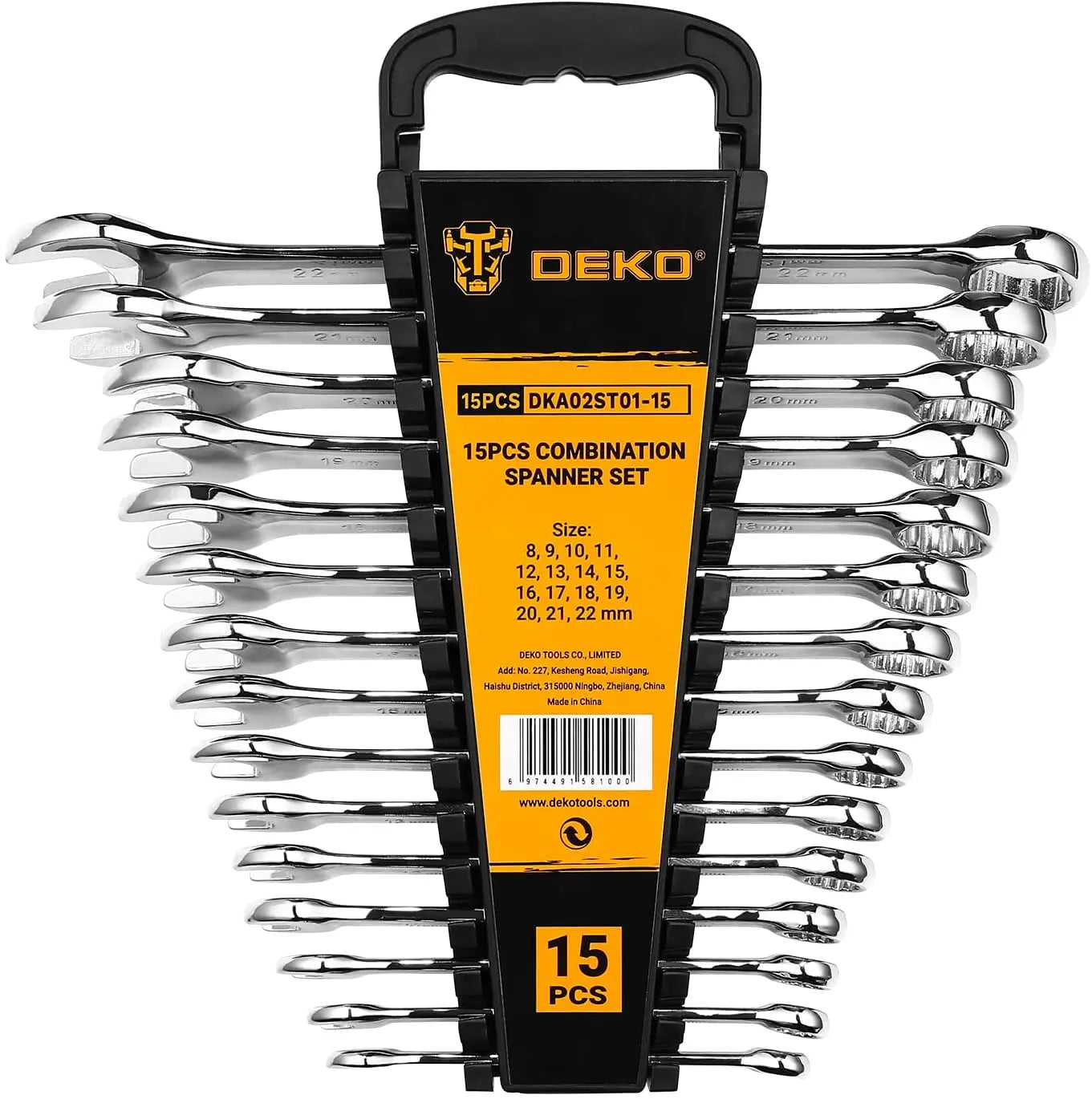 DEKOPRO Combination Wrench Set SAE / Metric,  1/4'' to 1'' & 8-22mm, 12-Point, Chrome Vanadium Steel    Home Decor Supply | Online Retail | ShoreShopper.com